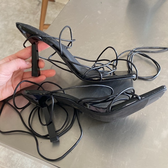 Wild Pair Eross Lace-Up strappy Dress Sandals heels Macy's women’s size 9.5 - Picture 9 of 10